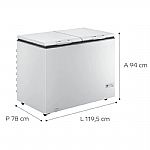 FREEZER HORIZONTAL 12 VOLTS DUAS PORTAS 404 LITROS SOLAR VULCAN